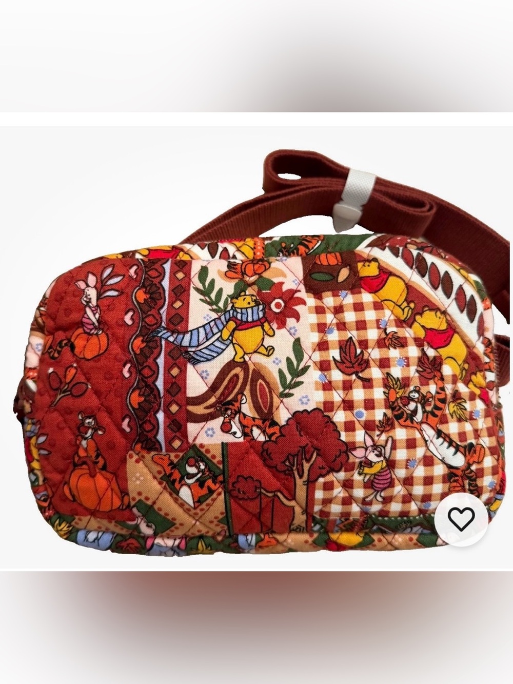 Vera Bradley Winnie The Poohโs Autumn Adventure Large Cube Belt Bag *New